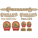Antigo Grafismo Adesivo Bicicleta Phillips Dourado Mod 2 