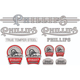 Antigo Grafismo Adesivo Bicicleta Phillips Prata