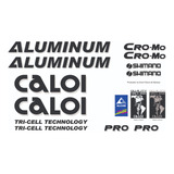 Antigo Grafismo Adesivos Caloi Aluminum Pro Preto