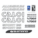 Antigo Grafismo Adesivos Caloi Aluminum Sport Gs Preto