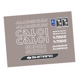 Antigo Grafismo Adesivos Caloi Aluminum Supra Branco