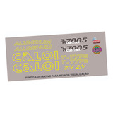 Antigo Grafismo Adesivos Caloi Aluminum T-type Mod 2 Amarelo