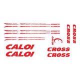 Antigo Grafismo Adesivos Caloi Cross Aluminum Vermelho