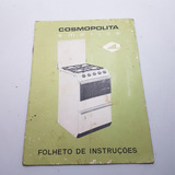 Antigo Livro Manual Do Fogão Cosmopolita Antigo Anos 70