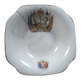 Antigo Prato Rei George Rainha Elisabett Porcelana - C 8770