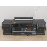 Antigo Rádio Gravador Cassete Sony.cfs- W 7500.funcionando