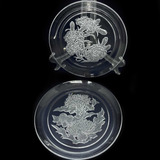 Antigo Raro Par Pratos Decorativos Cristal Francês Assinados