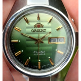 Antigo Relógio De Pulso Orient Crystal Automático Verde Raro