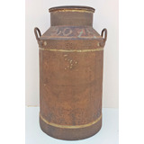Antigo Tarro De Leite 50 L Em Ferro / Latão / Galão - 03