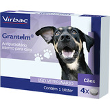 Antiparasitário Virbac Grantelm Para Cães C/ 4 Comprimidos