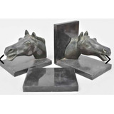 Aparadores De Livro Em Petit Bronze Cabeça De Cavalos
