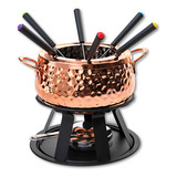Aparelho De Fondue Em Aço Inox, Cor Cobre, 2l 11peças Brinox