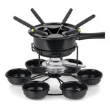 Aparelho De Fondue Preto Viena Giratório 16 Peças 