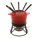 Aparelho Fondue 11 Peças Wolff Cerâmica Vermelho