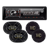 Aparelho Mp3 Jbl Bluetooth + Alto Falantes Bravox 6 E 6x9