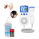Aparelho Portátil Ouvir Coração Batimentos Bebe Sonar Fetal Cor Azul