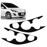 Aplique Adesivo Farol Mascara Negra Peugeot 308 2013 A 2015