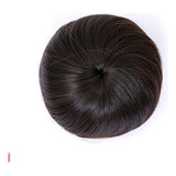 Aplique Coque Cabelo Peruca Fibra Japonesa Cor Castanho Escuro