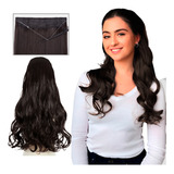 Aplique Fio Invisível Cabelo Orgânico Magico Tic Tac 70cm Cor 888-6 #4 Castanho Médio Ondulado