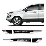 Aplique Lateral Ecosport 2013/2020 Emblema Cromado Resinado
