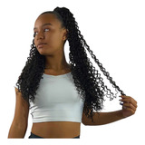 Aplique Rabo De Cavalo Cacheado Orgânico Cabelo 80cm