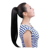 Aplique Rabo De Cavalo Humano 65cm Castanho 100 Gramas