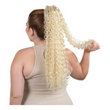 Aplique Rabo De Cavalo Orgânico Premium Cacheado 70cm 150g