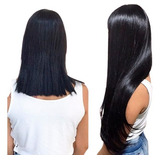 Aplique Tic Tac Cabelo Idêntico Humano Aceita Chapinha Preto