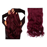 Aplique Tic Tac Cabelo Marsala Vinho Vermelho Bio Orgânico