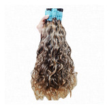 Aplique Tic Tac De Cabelo Humano Moreno Iluminado 60cm 100gr