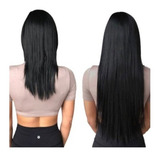 Aplique Tic Tac Humano 45cm Cabelo Liso Tela 100gramas