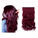 Aplique Tictac Cabelo Marsala Vinho Vermelho Bio Orgânico S 