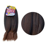 Apliques De Cabelo Sintético Zhang Hair Estilo Entrelace, Castanho Escuro/chocolate De 126cm - 6 Mechas Por Pacote