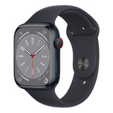 Apple Watch S8 45mm (gps+cellular) Pulseira Esportiva Meia-noite Cor Da Pulseira Meia-noite/padrão