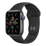 Apple Watch Se (gps, 40mm) - Caixa De Alumínio Cinza-espacial - Pulseira Esportiva Preto