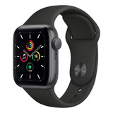 Apple Watch Se (gps, 40mm) Caixa De Alumínio Cinza-espacial Pulseira Esportiva Preto