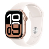 Apple Watch Series 10 Gps Caixa Cor De Ouro Rosa De Alumínio 42 Mm Pulseira Esportiva Blush-clara P/m