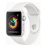 Apple Watch Series 3 (gps) - Caixa De Alumínio Prateado De 42 Mm - Pulseira Esportiva Branco