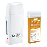 Aquecedor Profissional Bivolt + Cera Roll On Natural 100g