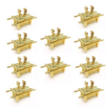 Arca Da Aliança Em Miniatura Banhada Em Dourado - Kit Com 10