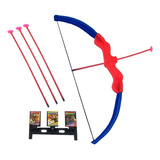 Arco E Flecha Com Alvo Lança 3 Flechas Brinquedo Criança Cor Colorido