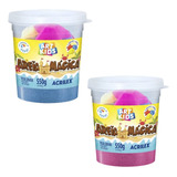 Areia Mágica 550g - Kit Com 2 Potes - Azul E Rosa - Acrilex