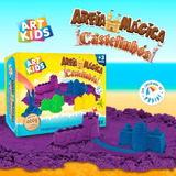 Areia Mágica Cinética Castelinhos Art Kids 400g - Acrilex Cor Azul/roxo