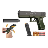 Arma Glock Pistola Longo Alcance Brinquedo Criança Infantil