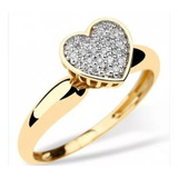 Aro 15 Ouro Amarelo 18 K E Diamantes