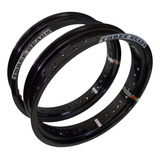 Aro Alumínio Super Motard 17x2.50 + 17x2.50 Preto Motard Par
