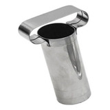 Aro Cortador Longo Bolo Central Recheio Efeito Vulcão 10x4cm Cor Inox Cromado