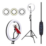Aro Iluminador 30cm 12 Polegadas Suporte Celular Tripé 2,1m 