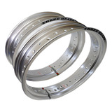 Aro Super Motard 18x2.15 + 18x2.15 Aluminio Polido Par