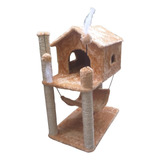 Arranhador Para Gatos Modelo Casa ( Animania Pet) Cor Bege